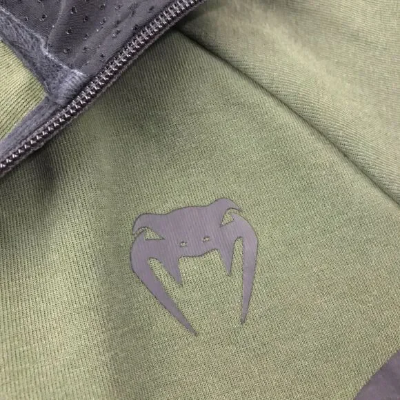 Venum Hoodie Sweatshirt Mens Small Green Full Zip MMA Fighting Training * - Picture 5 of 14